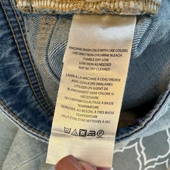 Anthropologie Pilcro Boyfriend Jeans Womens 29 Straight Leg Boho Grunge Stretch - Picture 7 of 16